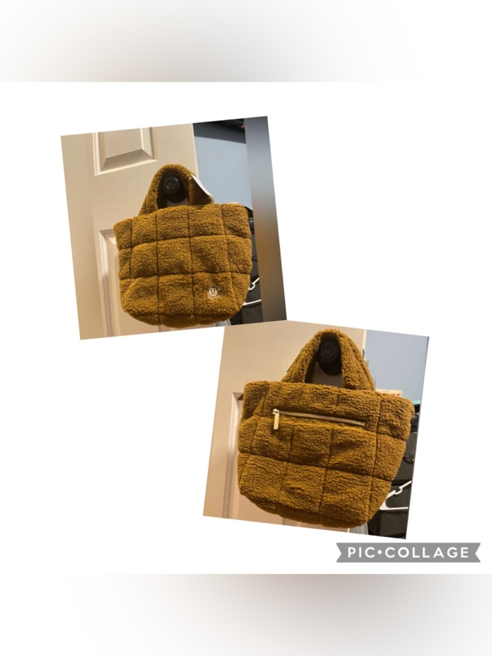 🍋 NWT Lululemon Quilted Grid Crossbody Bag 5L *Fleece in Burnt Caramel